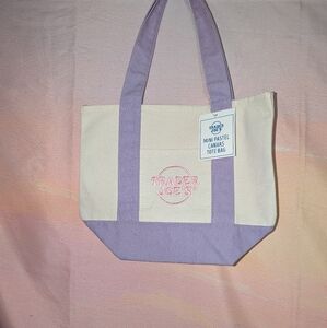 Lavender Trader Joe's Mini Pastel Canvas Tote Bag